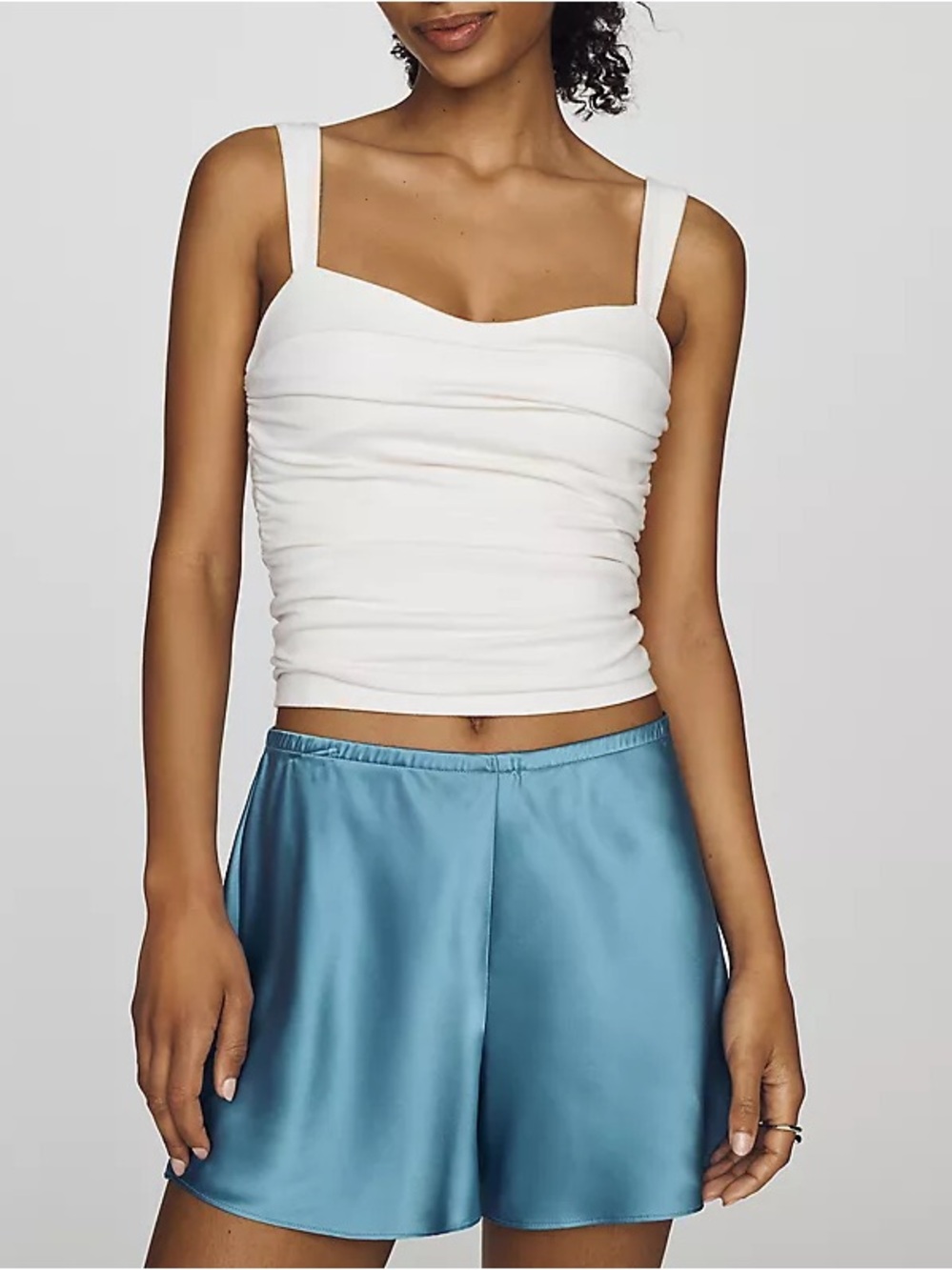 Reformation Gale Silk Mid-Rise Short